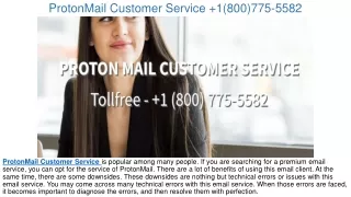 1(800) 775 5582 ProtonMail Customer Care