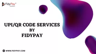 UPI QR Code Solution Provider Company India - FidyPay