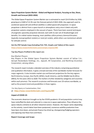 space propulsion system market global