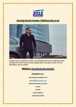 Security Service London