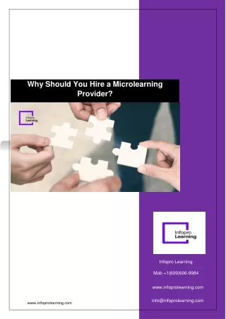 why should you hire a microlearning provider