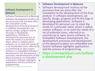 software development in balasore