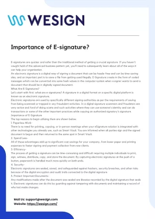 importance of e signature
