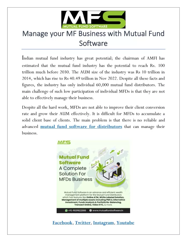 manage your mf business with manage your