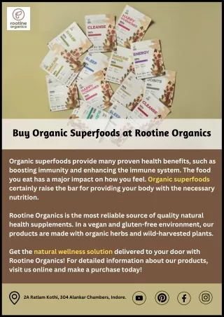 Buy Organic Superfoods at Rootine Organics