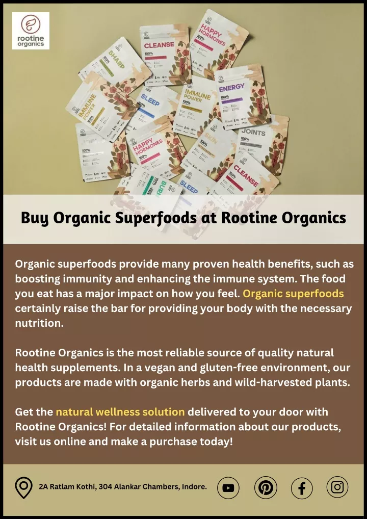 buy organic superfoods at rootine organics