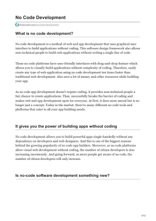 DrapCode - No Code Development