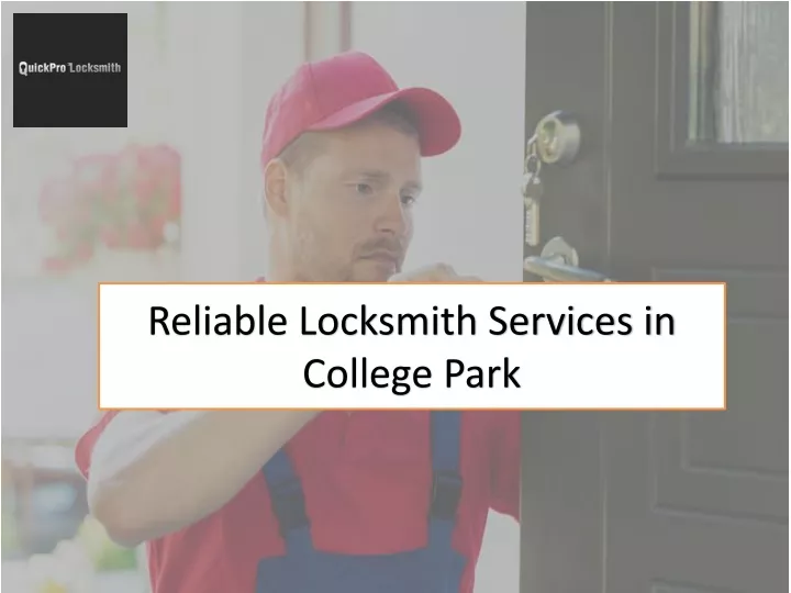 reliable locksmith services in college park