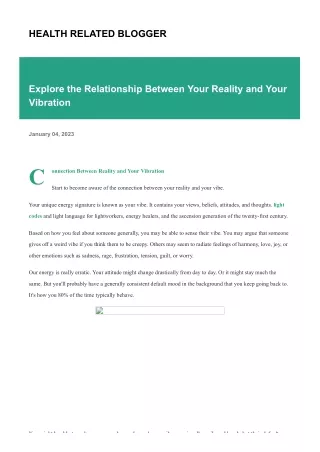 health related blogger