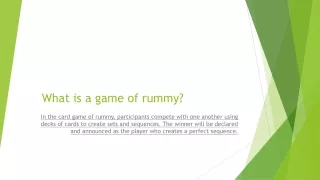 What is a game of rummy