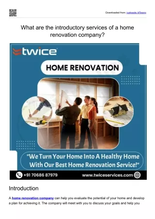 home renovation service Pune