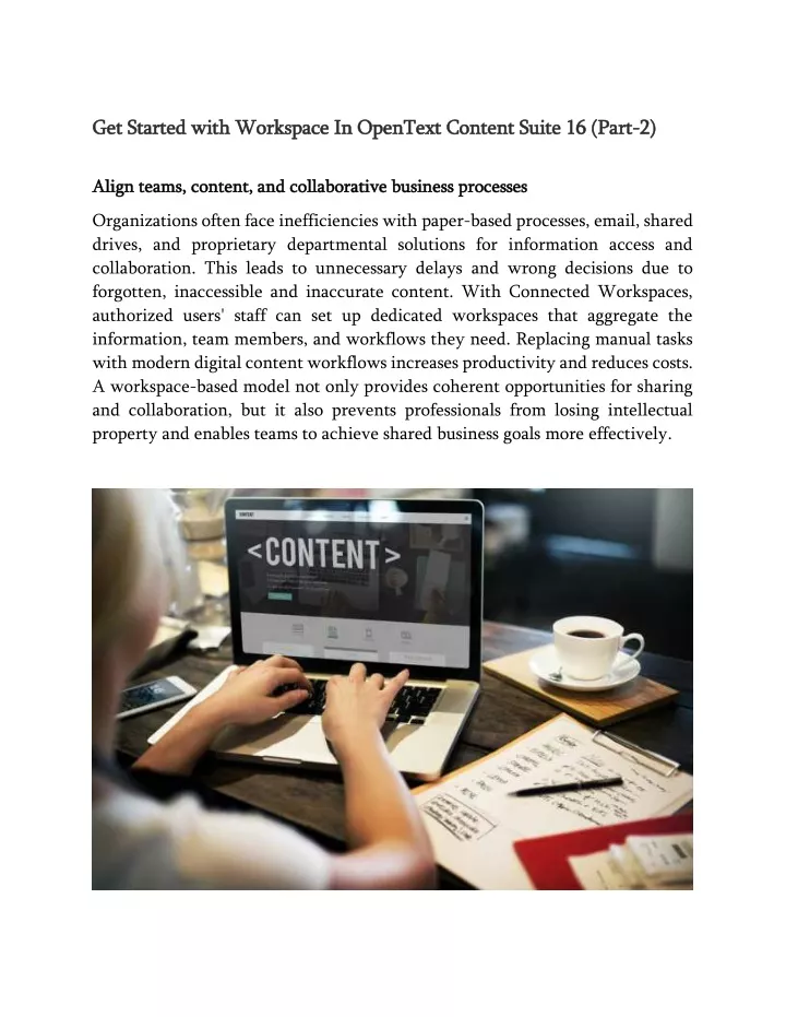 get get started with workspace in opentext