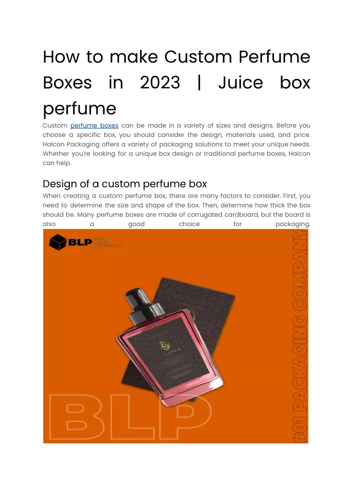 how to make custom perfume boxes in 2023 perfume