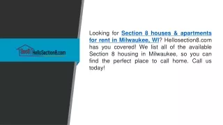 Section 8 Houses & Apartments For Rent In Milwaukee, Wi  Hellosection8.com