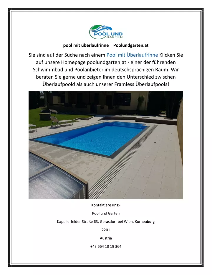 pool mit berlaufrinne poolundgarten at