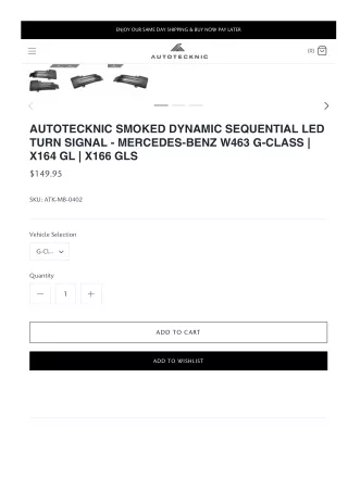 AUTOTECKNIC SMOKED DYNAMIC SEQUENTIAL LED TURN SIGNAL - MERCEDES-BENZ W463 G-CLASS  X164 GL  X166 GLS