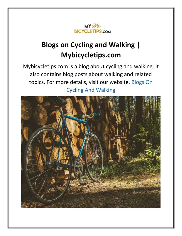 blogs on cycling and walking mybicycletips com