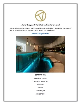 Interior Designer Hotel  Astoundinginteriors.co.uk