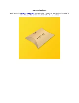 custom pillow boxes