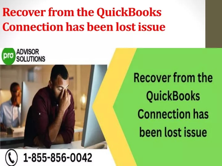 recover from the quickbooks connection has been lost issue