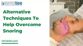alternative techniques to help overcome snoring