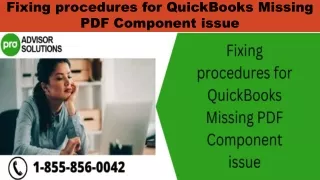 fixing procedures for quickbooks missing pdf component issue
