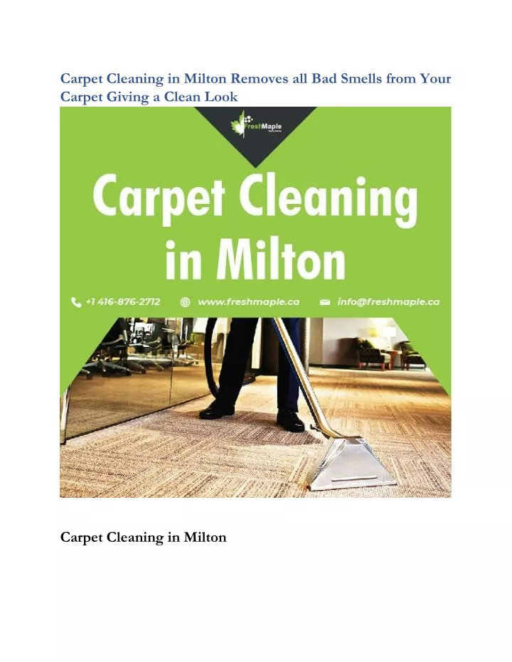 carpet cleaning in milton removes all bad smells
