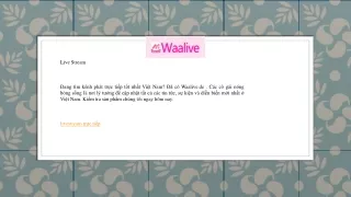 Live Stream  Waalive.de