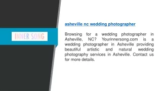 Asheville Nc Wedding Photographer  Yourinnersong.com