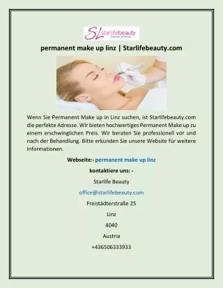 permanent make up linz starlifebeauty com