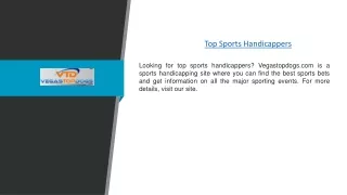 Top Sports Handicappers | Vegastopdogs.com