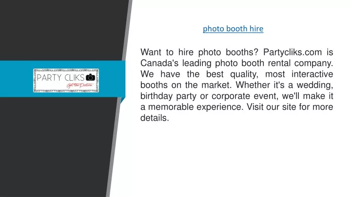 photo booth hire