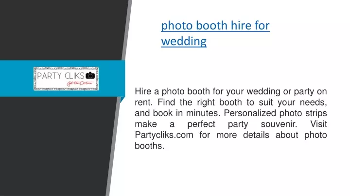 photo booth hire for wedding