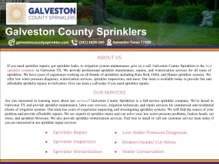 Galveston County Sprinklers | Galveston County Sprinklers, Galveston Tx
