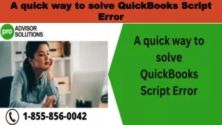 a quick way to solve quickbooks script error