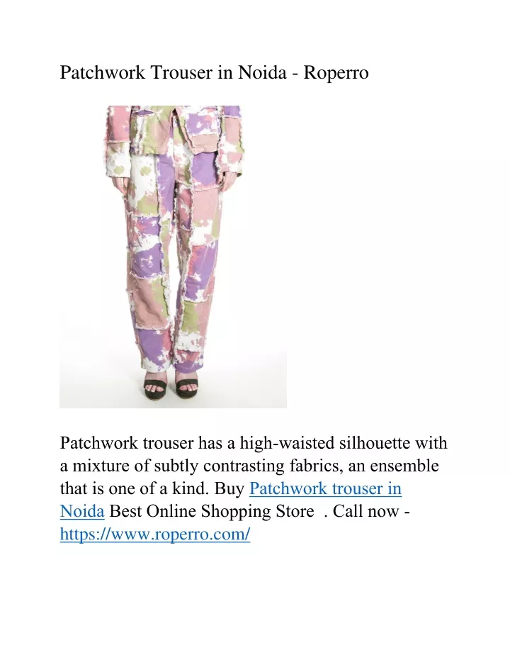 patchwork trouser in noida roperro