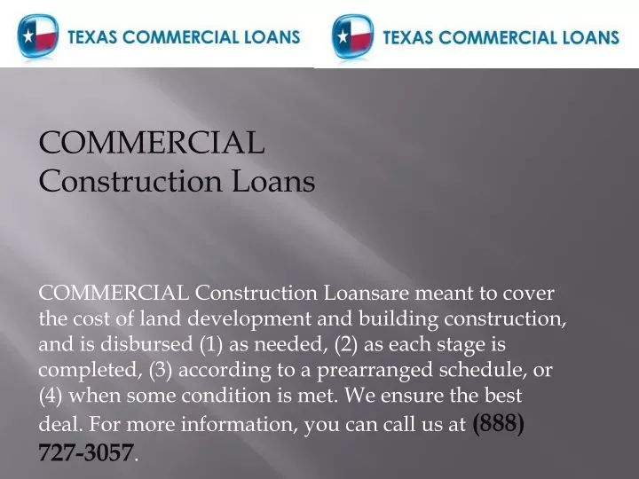 commercial construction loans