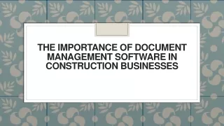 the importance of document management software