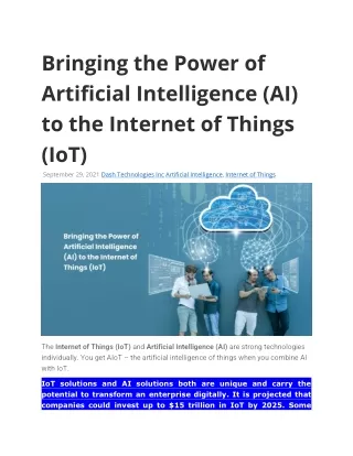bringing the power of artificial intelligence