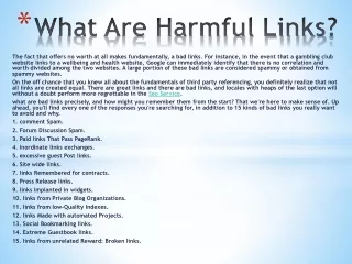 what are harmful links