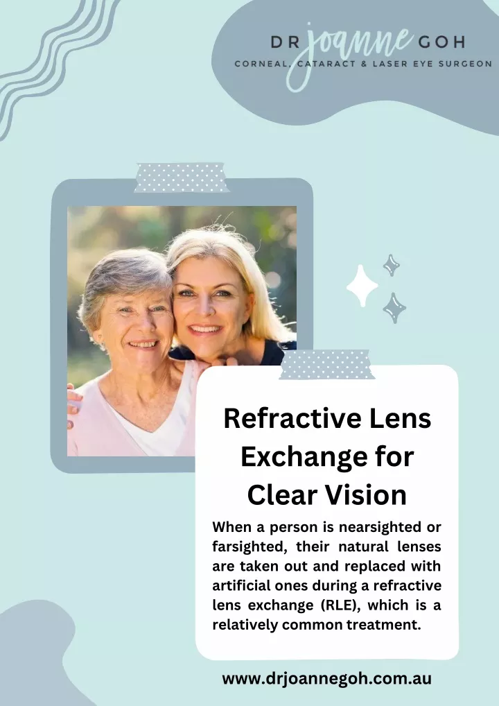 refractive lens exchange for clear vision when