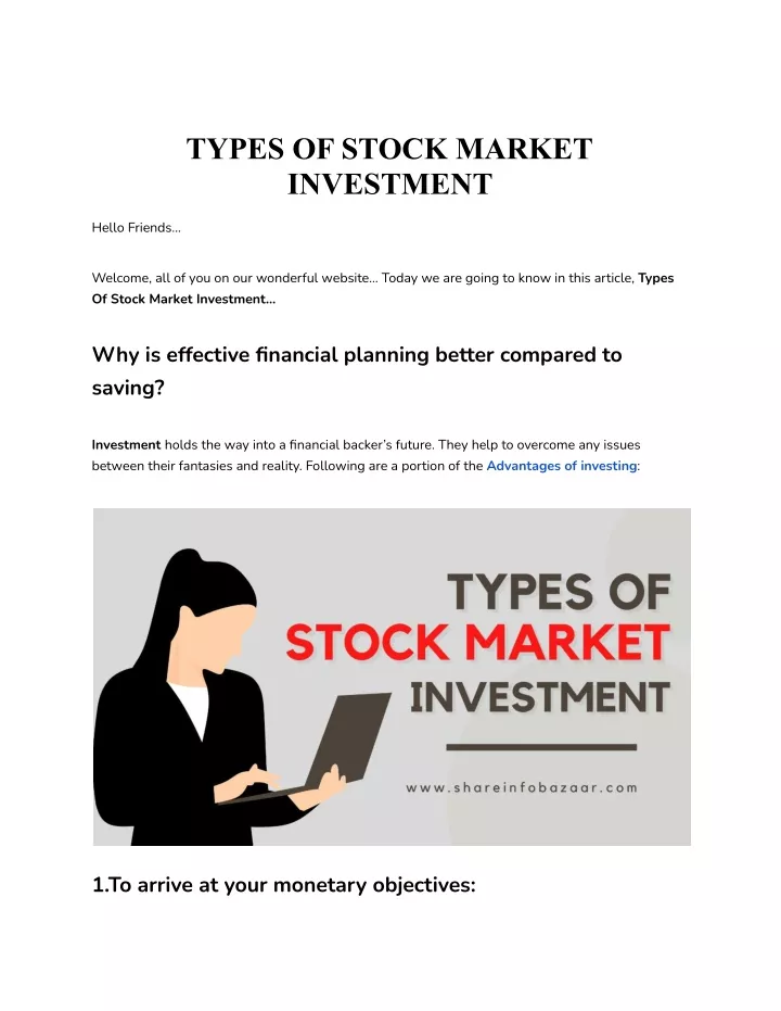 PPT - Types Of Stock Market Investment PowerPoint Presentation, free ...