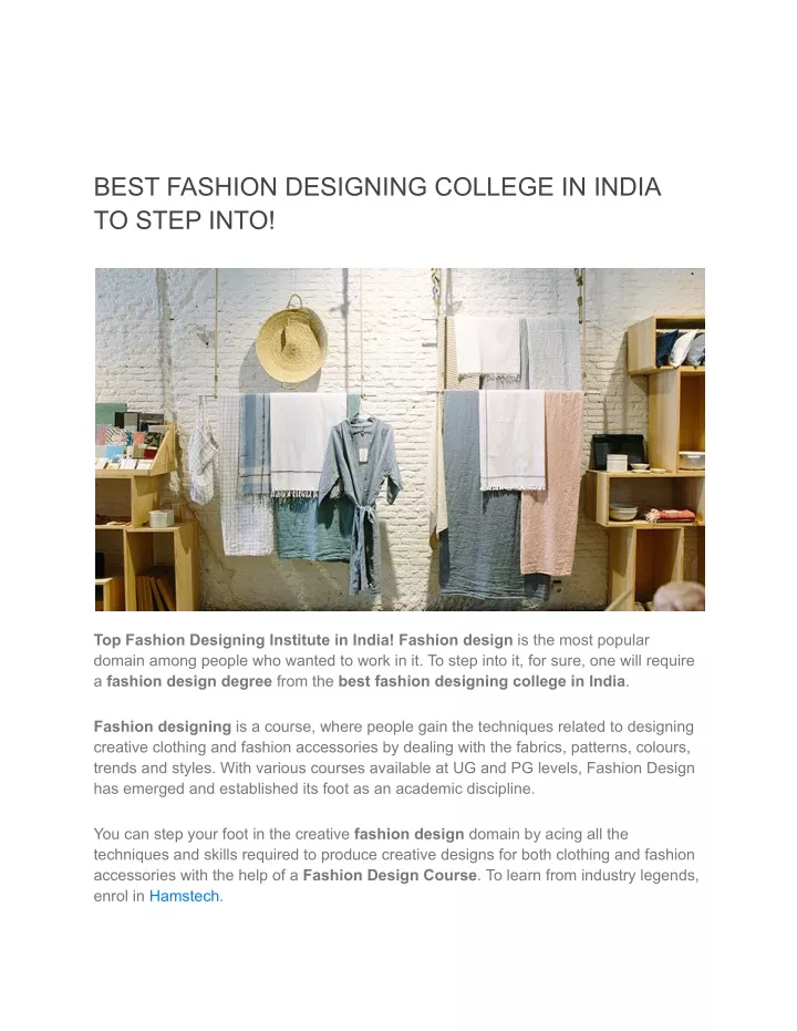 PPT BEST FASHION DESIGNING COLLEGE IN INDIA TO STEP INTO (1) PowerPoint Presentation ID11870181