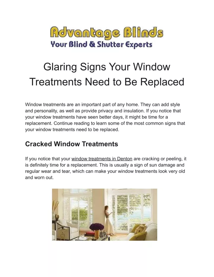 glaring signs your window treatments need