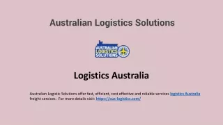 Global Logistics Companies In Australia