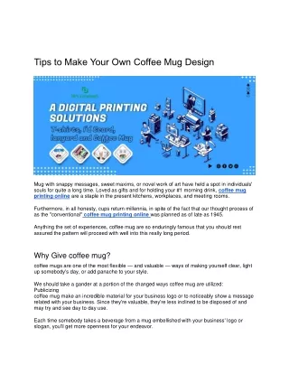 Tips to Make Your Own Coffee Mug Design