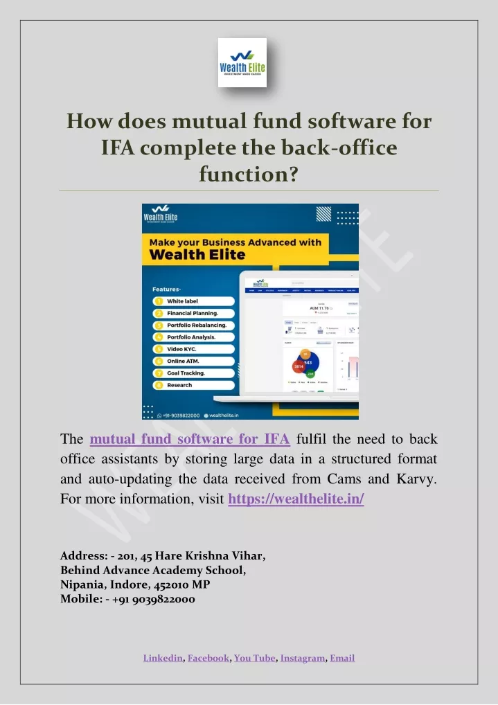 how does mutual fund software for ifa complete