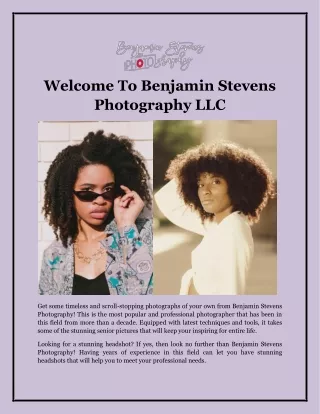 Welcome To Benjamin Stevens Photography LLC