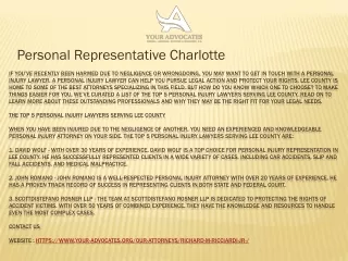 personal representative charlotte