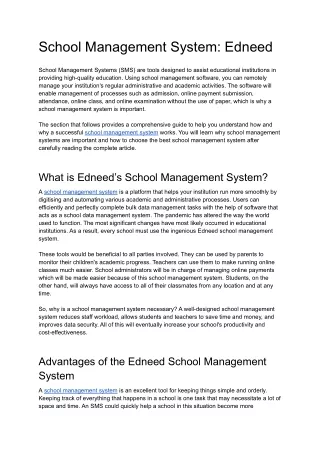 School Management System_ Edneed